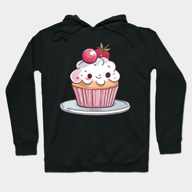 Cute Kawaii Cup Cake Hoodie by animegirlnft